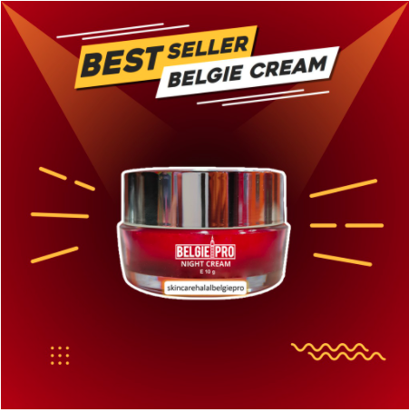 Belgie Pro Night Cream / Krim Malam Membantu Menyamarkan Tanda Penuaan Dini Melembabkan Kulit Wajah