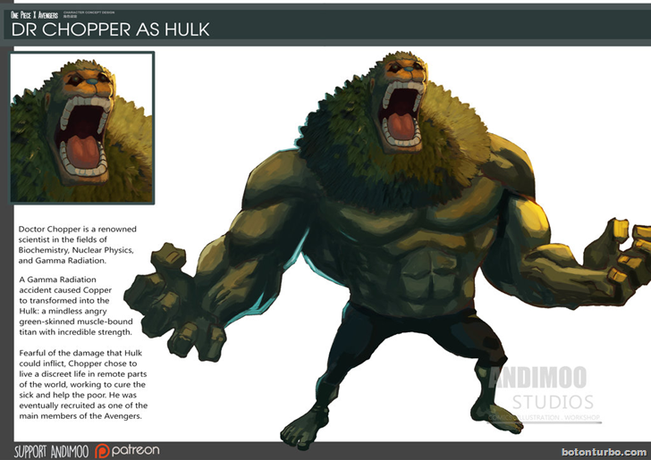 Dr. Chopper como Hulk