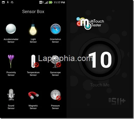 Sensorbox for Android & Multitouch Tester Benchmark Asus Zenfone Live ZB501KL