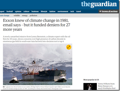 exxon cambio climatico venezuela