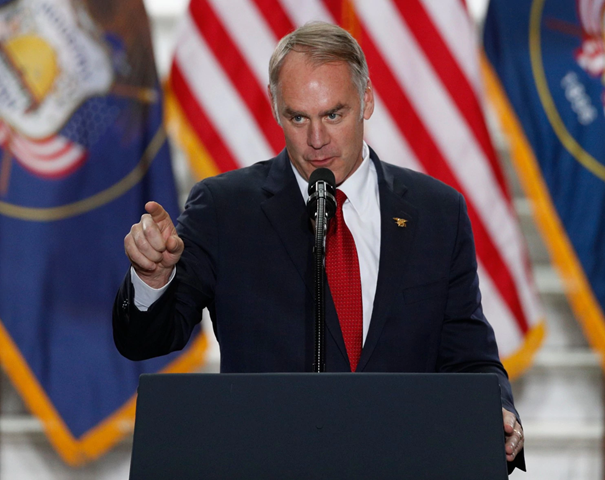 The National Park Service Advisory Board members who quit en masse on 16 January 2018 said they tried unsuccessfully to engage with Interior Secretary Ryan Zinke, seen here at an event in December 2017 in Salt Lake City. Photo: George Frey / Getty Images