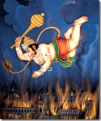 [Hanuman burning Lanka]