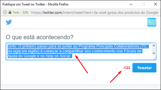 Como publicar qualquer coisa no Twitter usando o menu de contexto do Firefox - Visual Dicas