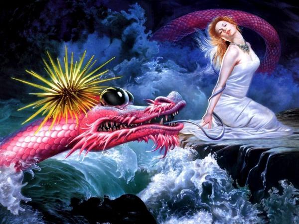 Red Dragon In Waves, Spirit Companion 4