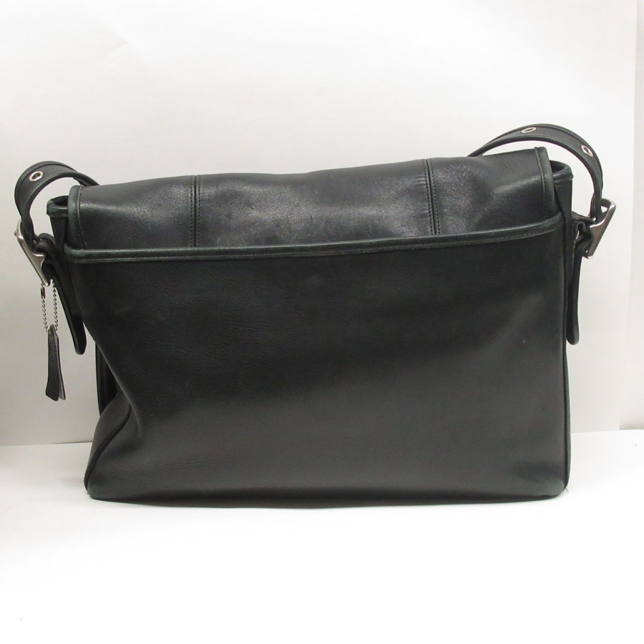 Coach Vintage Classic Black Leather Messenger Bag