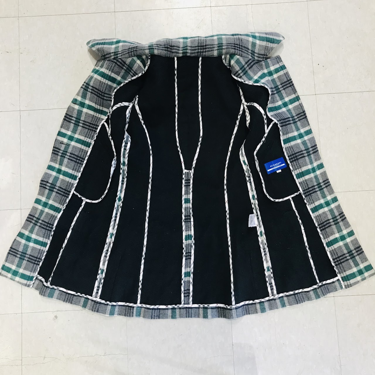 Burberry London Blue Label Plaid Coat