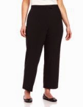 <br />Sag Harbor Women's Plus Slimming Panel Pant with Short Inseam