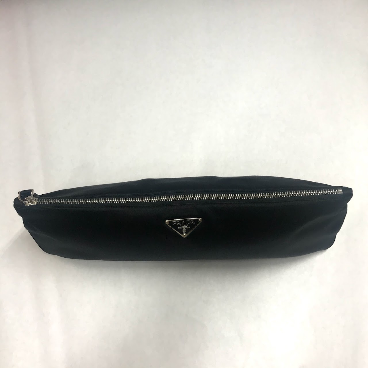 Prada Satin Baguette Evening Clutch