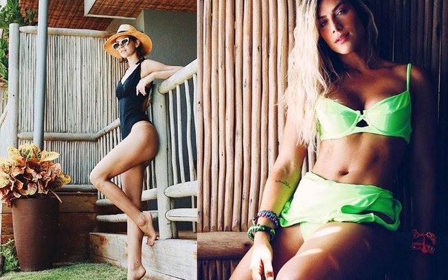 Bruna Marquezine e Giovanna Ewbank voltam a Noronha e posam sensuais