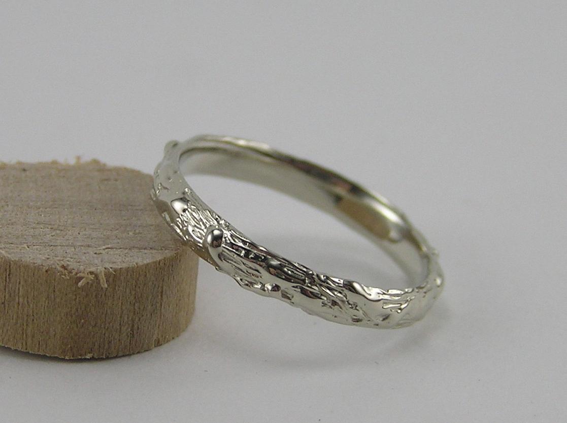 14K White Gold Tree Branch