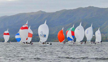 J/24s sailing Lago San Roque, Argentina