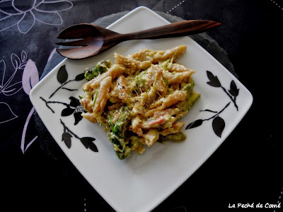 Macarrones carbonara con trigueros