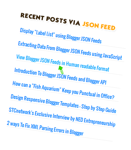 blogger recent posts widget