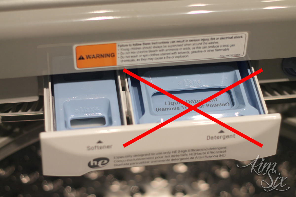 Dont use pods in detergent dispenser