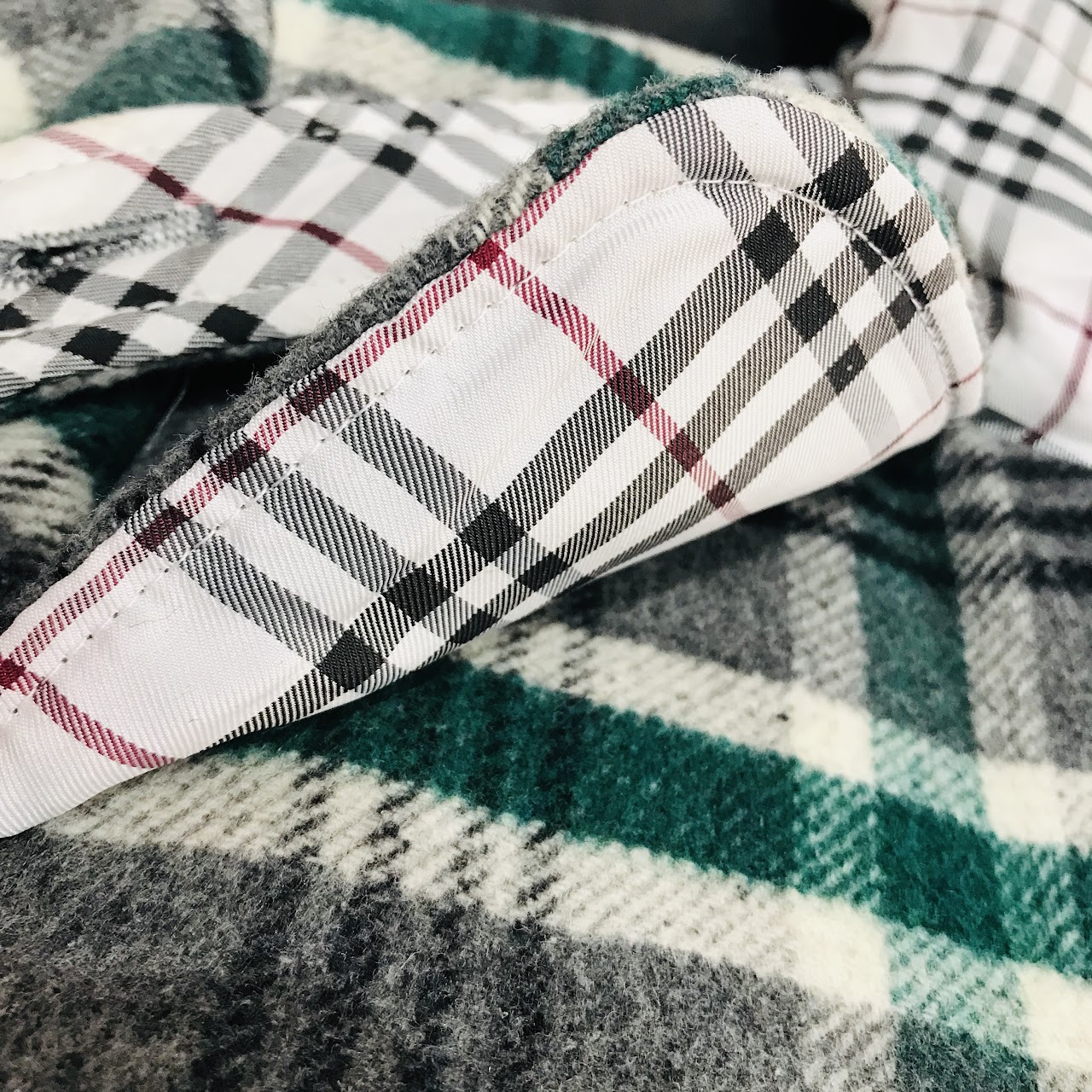 Burberry London Blue Label Plaid Coat