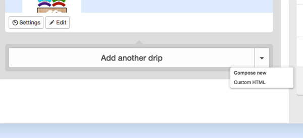 Adding drip to email campaign in mad mimi