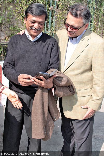 Sanjeev and Ravi Gupta at the vintage car rally organized by the Oudh Heritage Car club in Lucknow. 