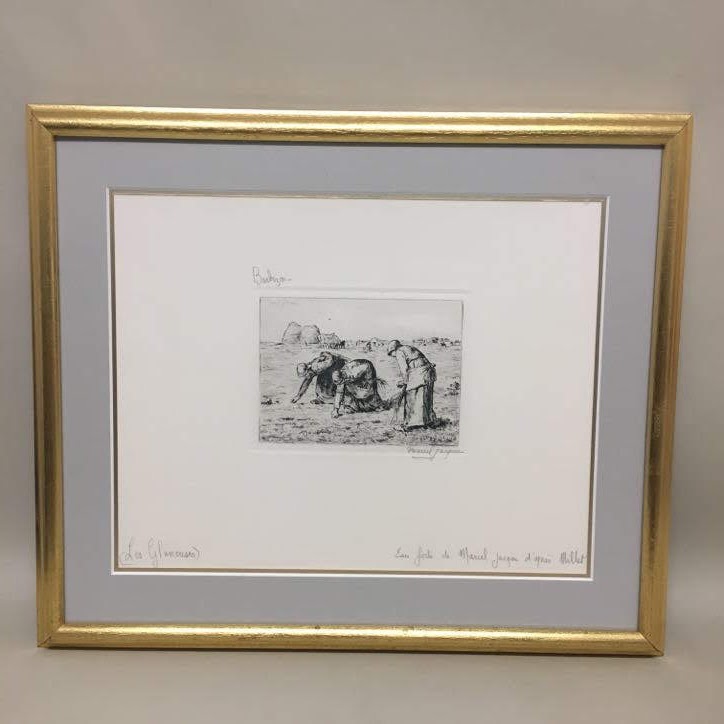 Marcel Jacque Signed "Les Glaneuses" Etching