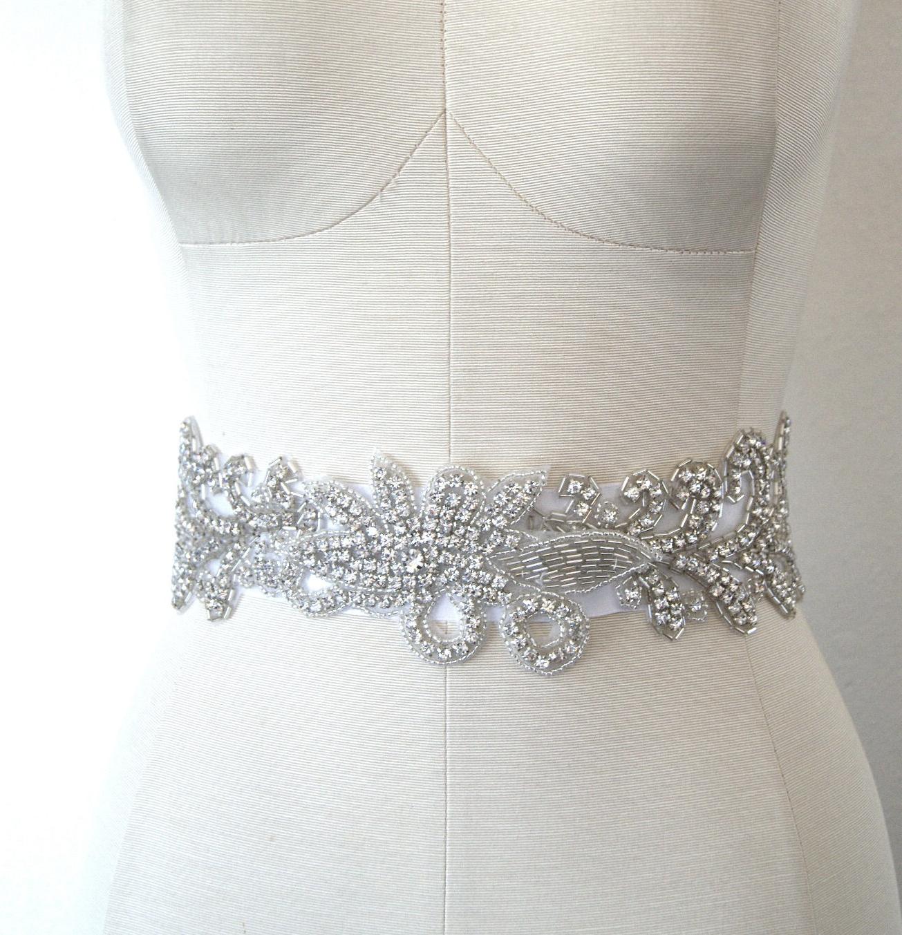 Crystal Bridal Sash BEAU JOUR