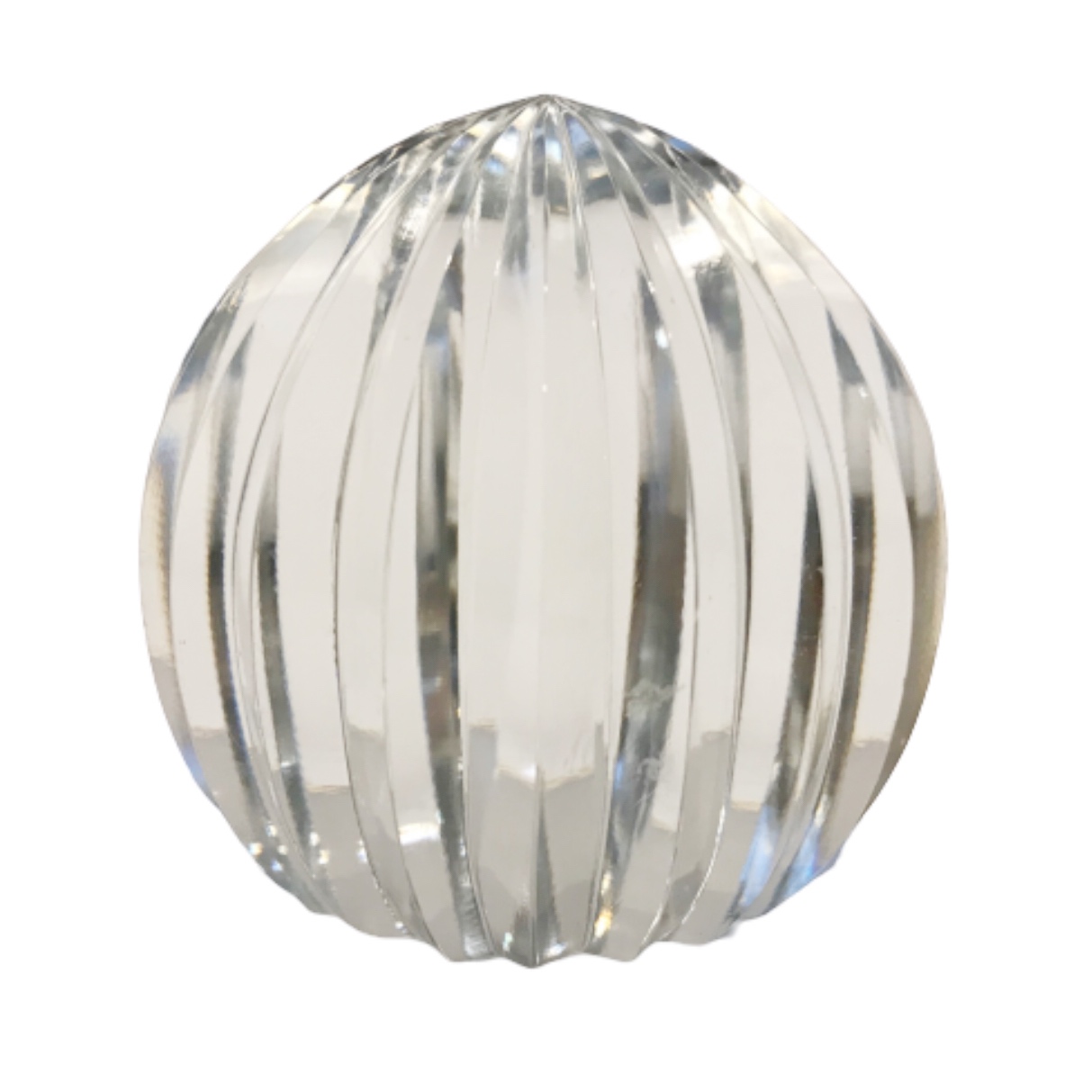 Tiffany & Co. RARE Ribbed Crystal Paperweight