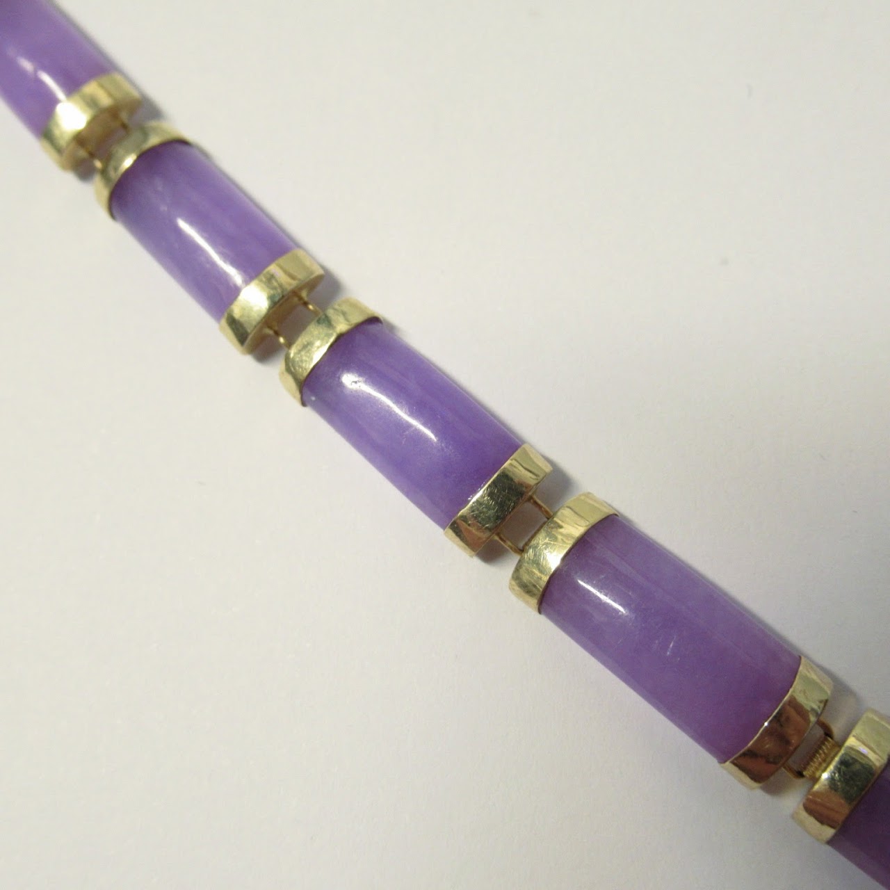 14K Gold & Amethyst Bracelet