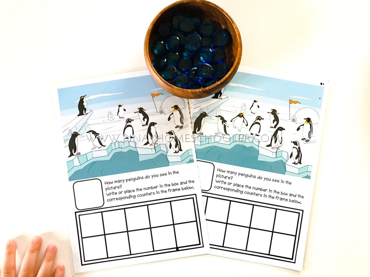 Winter Printable Counting and Writing Numbers