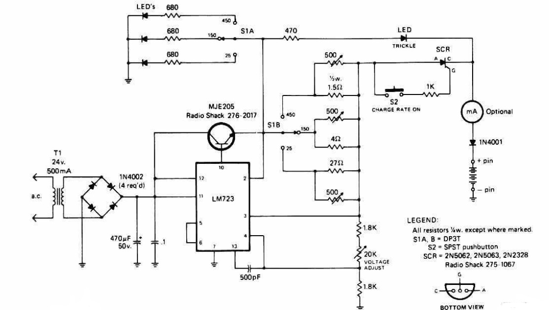 Rapid battery charger schematic - Electronic Circuit