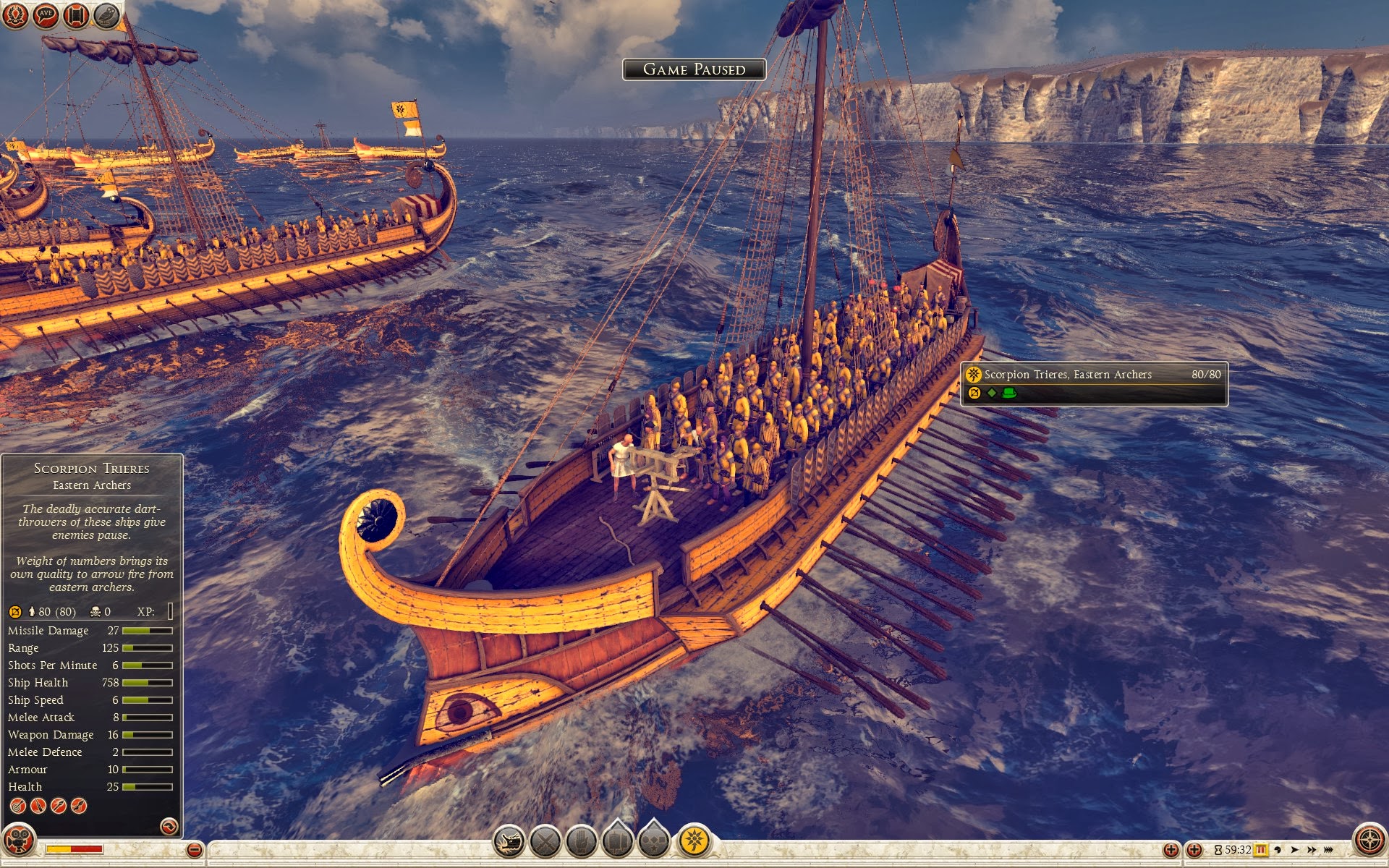 三排漿大型毒蠍船 - 東羅馬弓箭兵