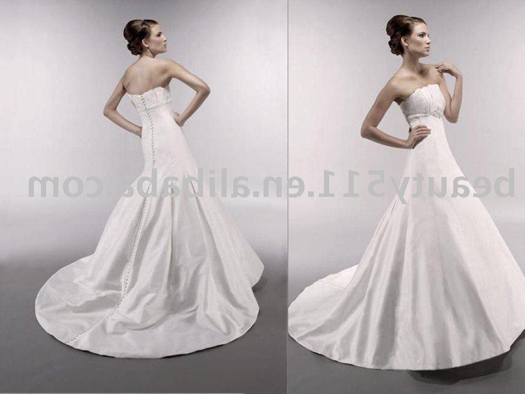 2010 formal ivory satin wedding dress SL512