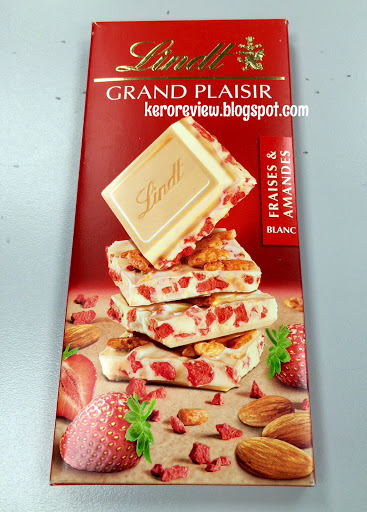 รีวิว ลินน์ ช็อกโกแลตขาวแท่ง รสสตรอว์เบอร์รี่และอัลมอนด์ (CR) Review Grand Plaisir White Chocolate Bar with Strawberry & Almonds, Lindt Brand.