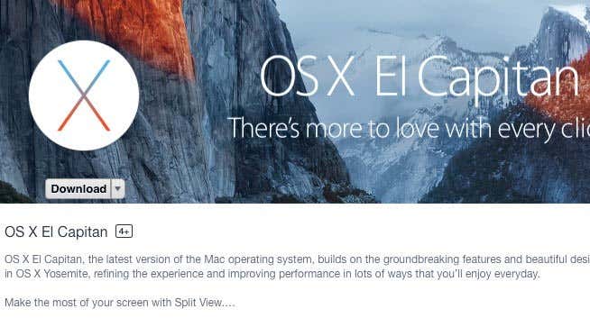 elcapitanをダウンロード