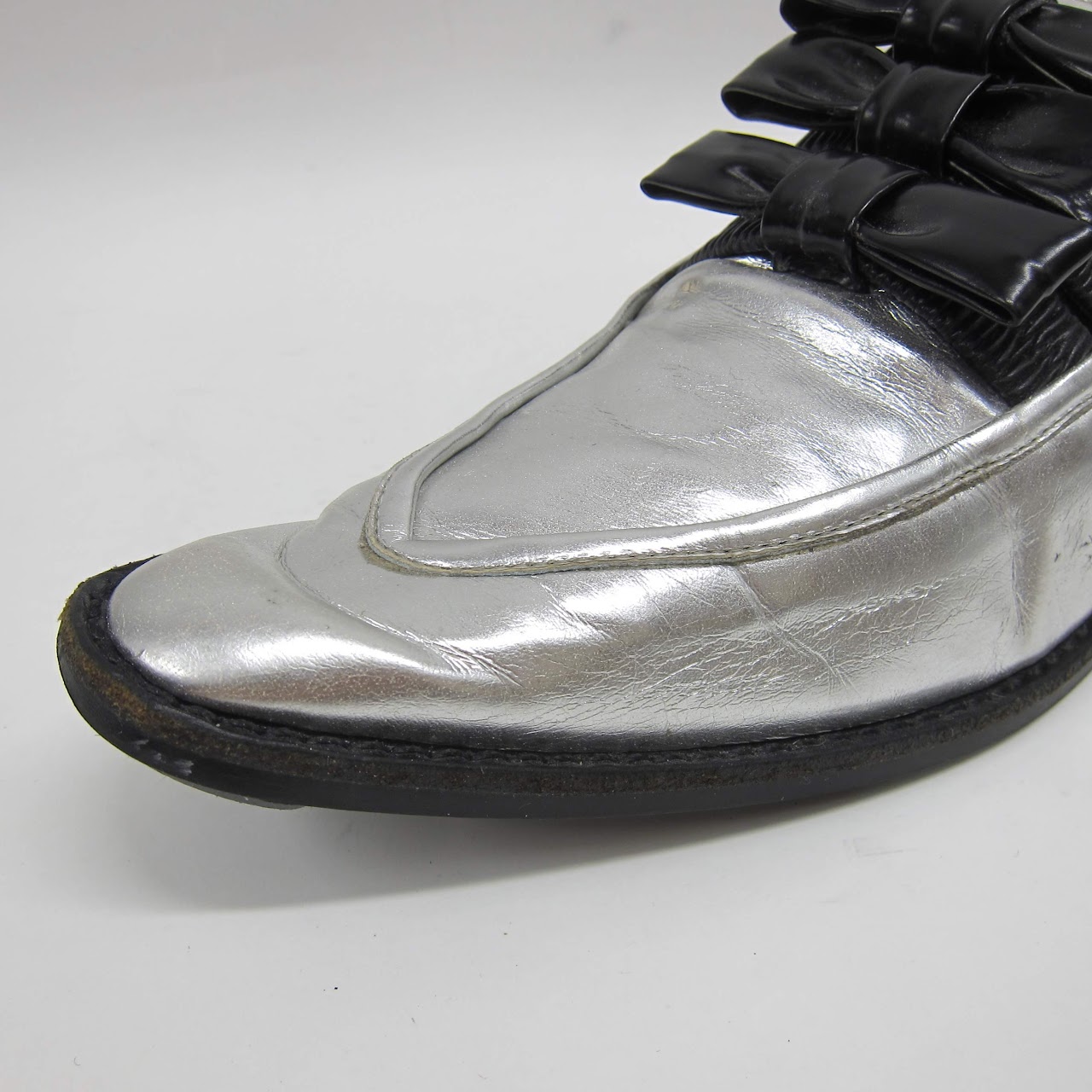 Comme des Garçons Silver Loafers