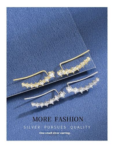 Title 7, Antique Fashion One-piece S925 Silver Stud Earr...
