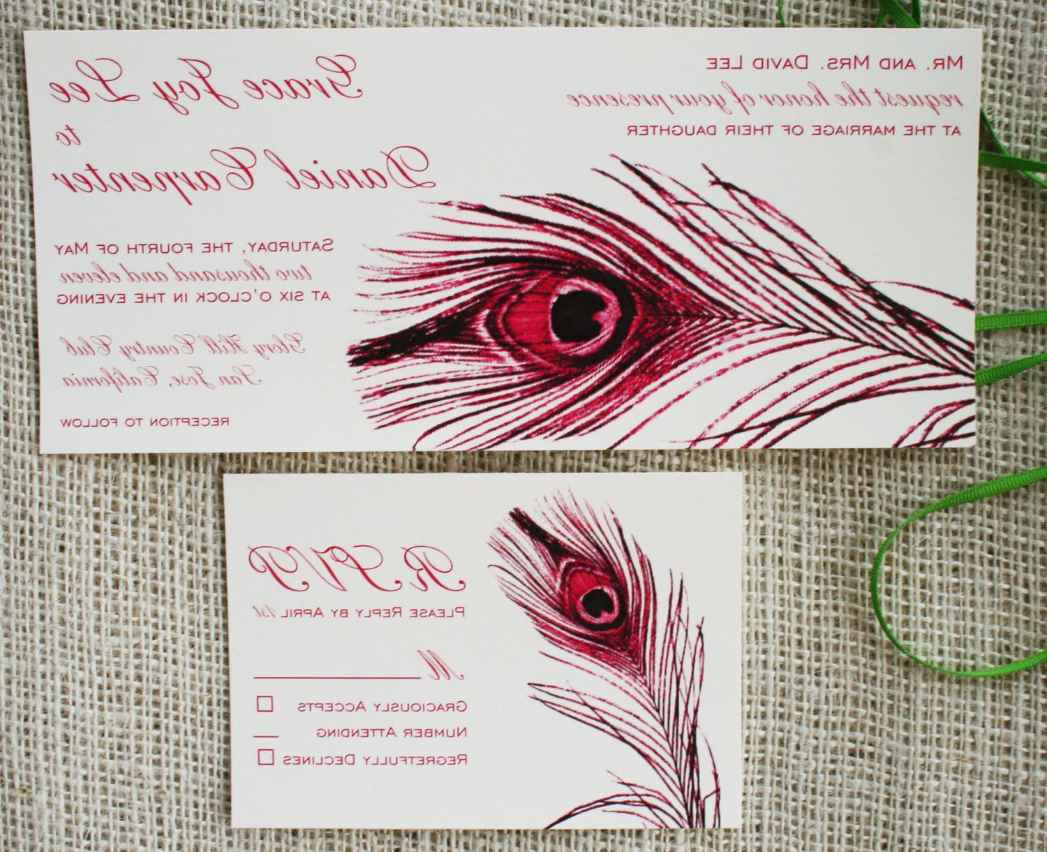 Wedding Invitation Peacock