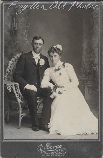 Unknown Cabinet Card Wedding Photo Crosby ant