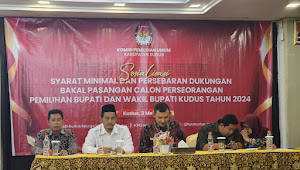 KPU Kudus Sosialisasikan Syarat Bakal Pasangan Calon Bupati dan Wakil Bupati Jalur Perseorangan