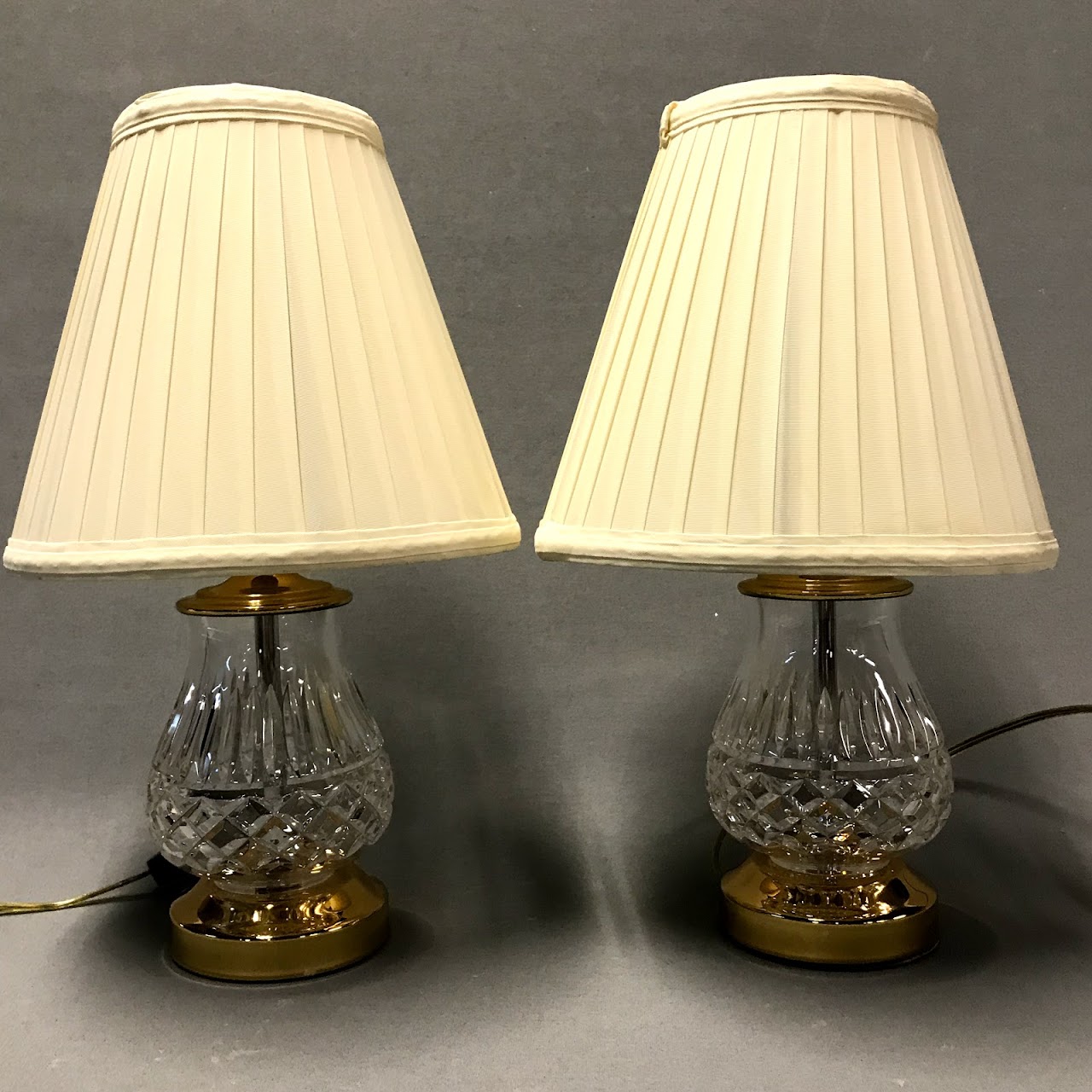 Waterford Crystal Small Lamp Pair