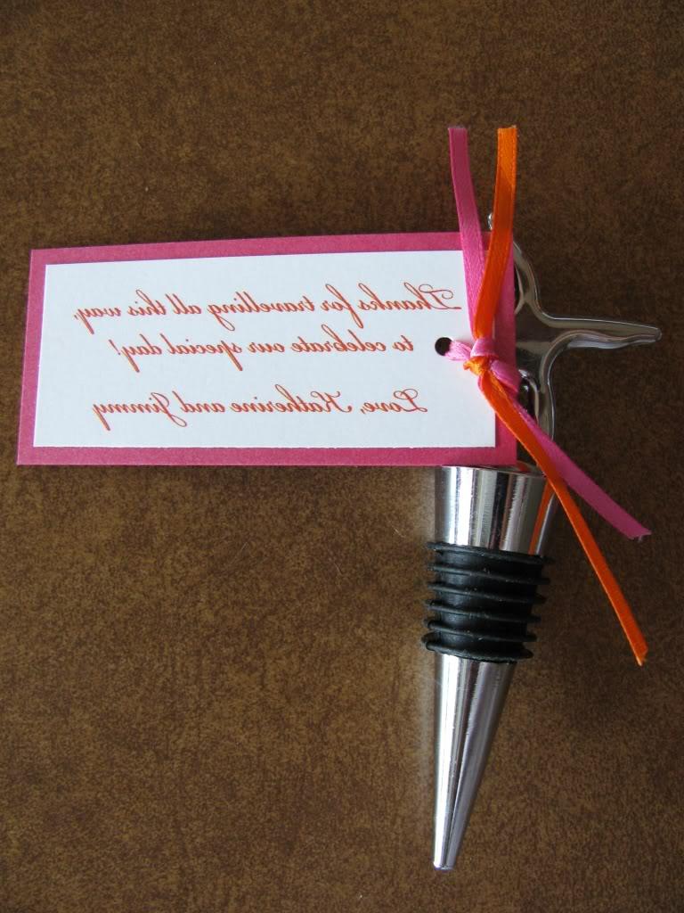 wedding favor tag wording