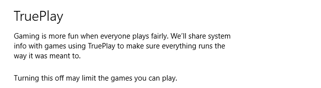 Windows 10, TruePlay