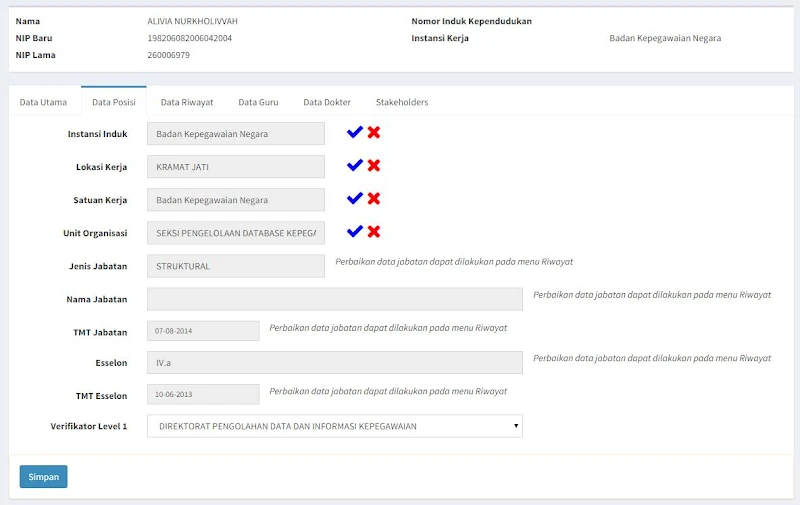 Cara Pengisian Data Utama e-PUPNS