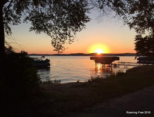 Sunset over the lake