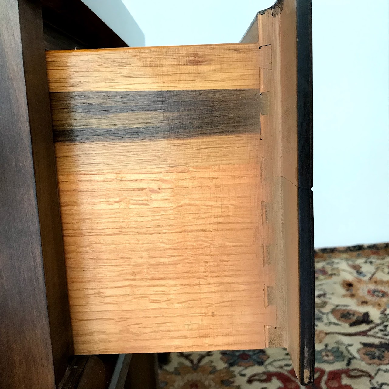 Mid-Century Modern Burlwood End Table Pair