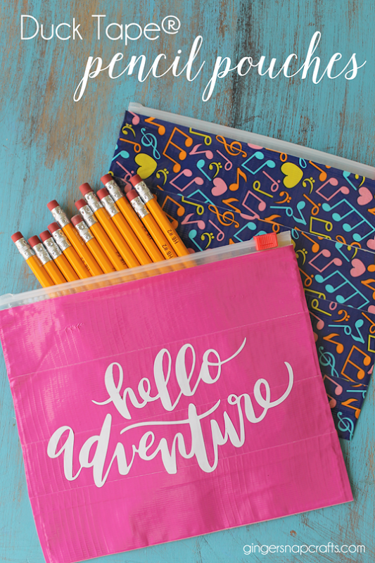 Duck Tape® Pencil Pouches at GingerSnapCrafts.com #ducktape #backtoschool