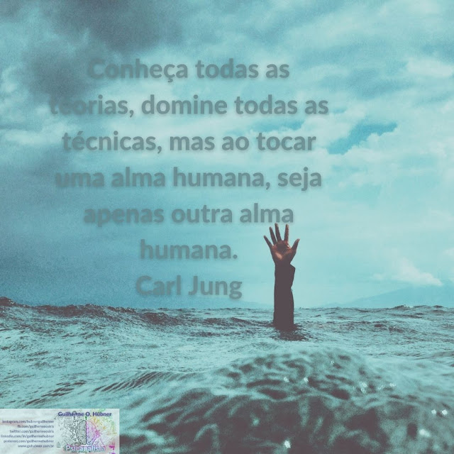 Conheça todas as teorias, domine todas as técnicas, mas ao tocar uma alma  humana, seja apenas outra alma huma…