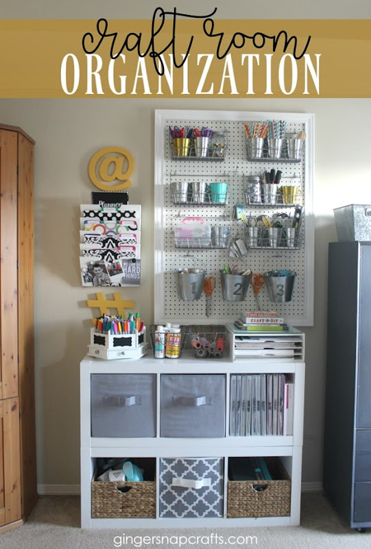 Craft Room Organization at GingerSnapCrafts.com #organization #craftroom