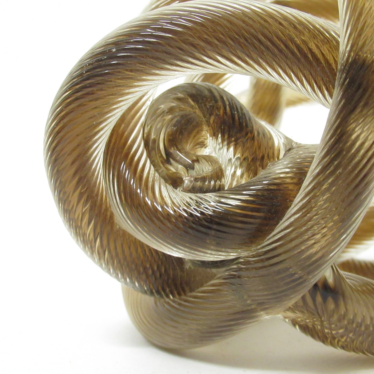 Art Glass Knot Sculpture Pair