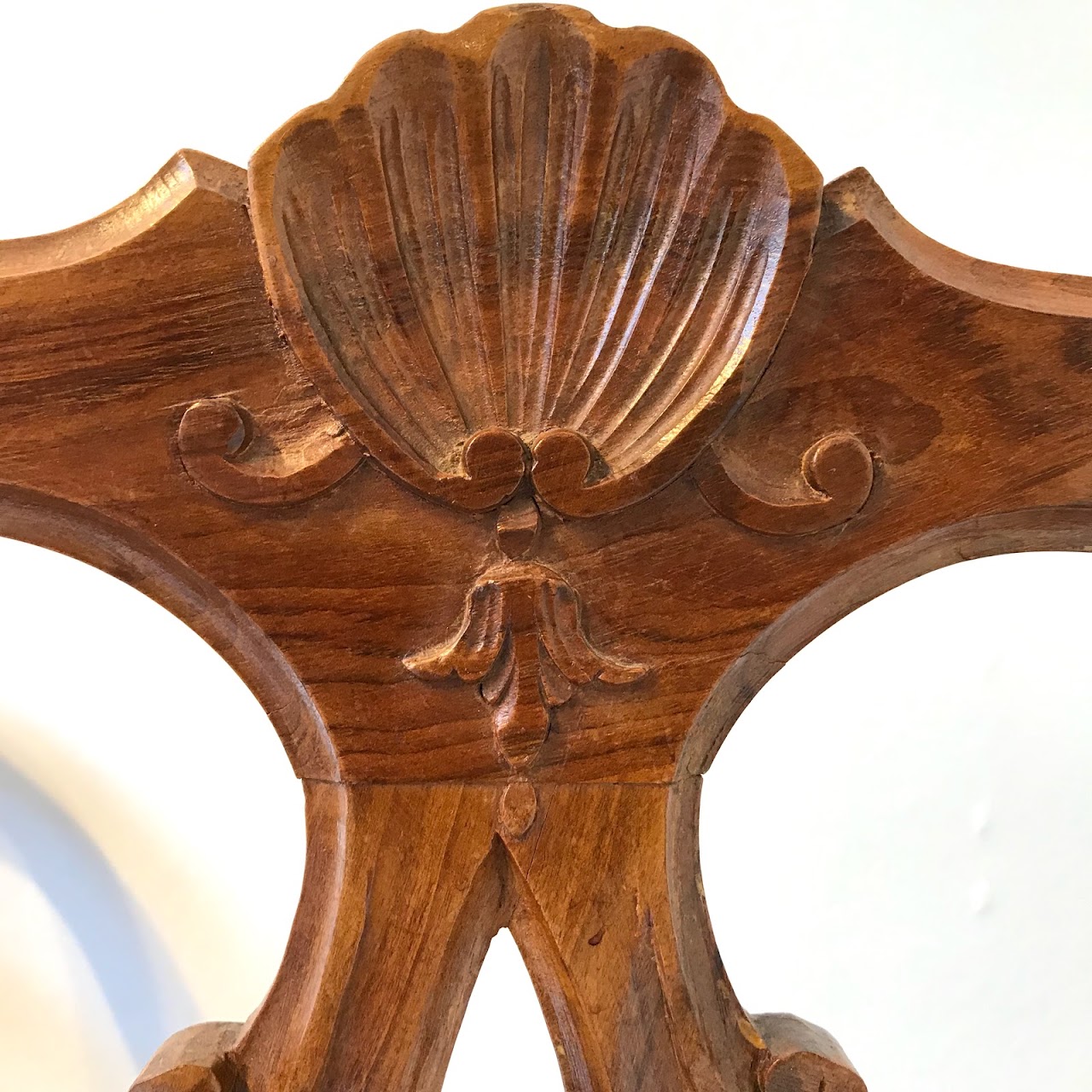 Italian Walnut  Side Chair Pair