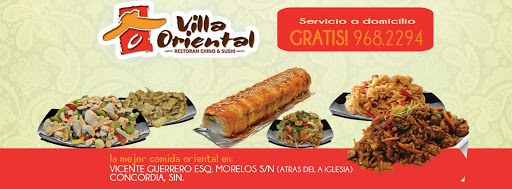 Villa Oriental - Restoran Chino y Sushi -, Vicente Guerrero y Morelos S/N ( Atras de la Iglesia ), Colonia Centro, 82600 Concordia, Sin., México, Comida china a domicilio | SIN