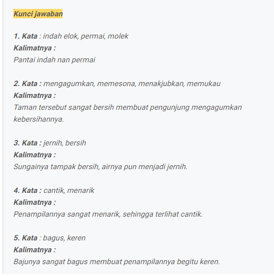 KUNCI JAWABAN Bahasa Indonesia Kelas 7 Halaman 26 27 Bab 1