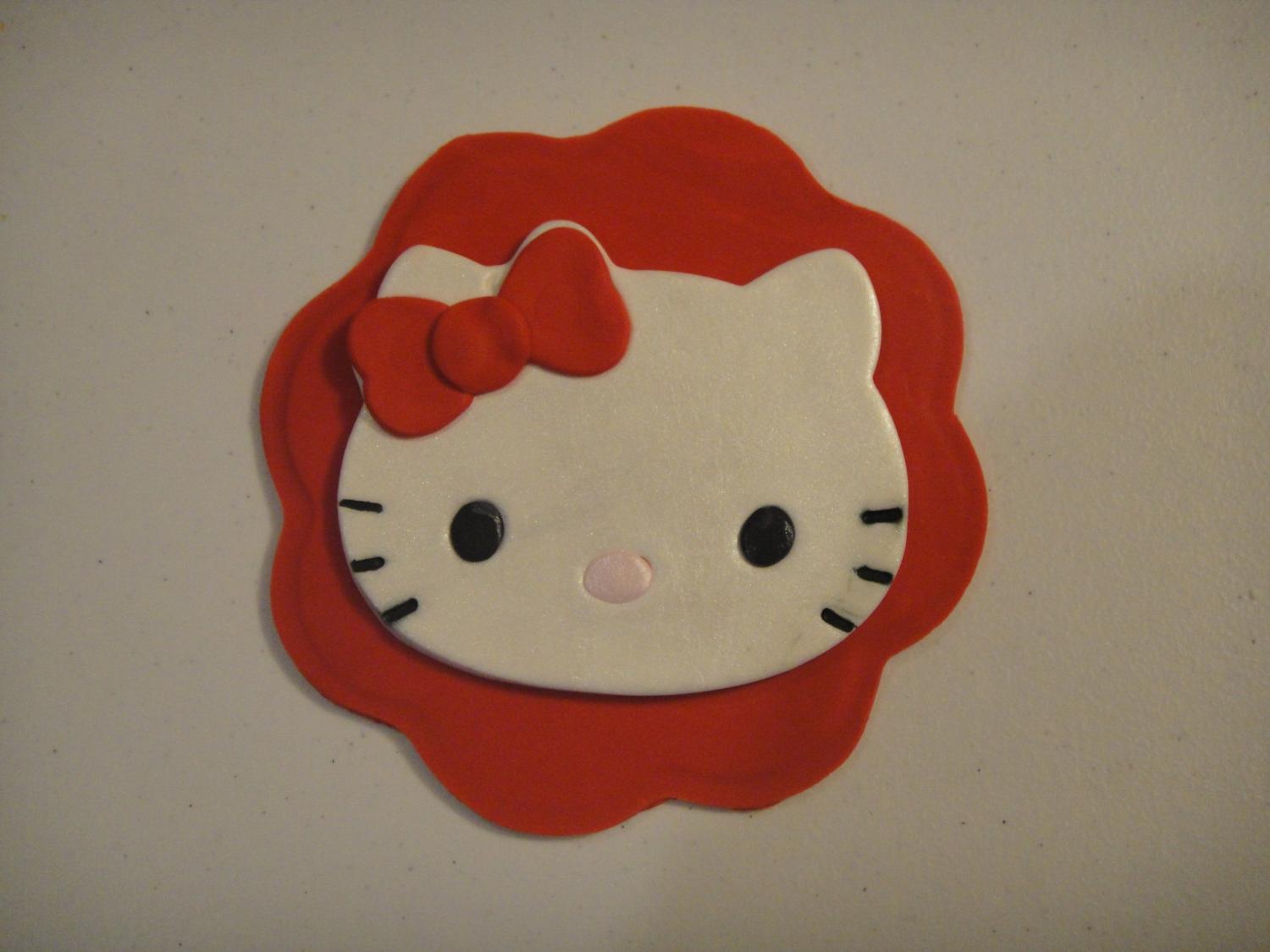 Hello Kitty Cake Topper Red-